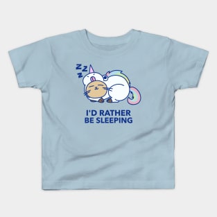 Cat Design- Sleeping Unicorn Kids T-Shirt